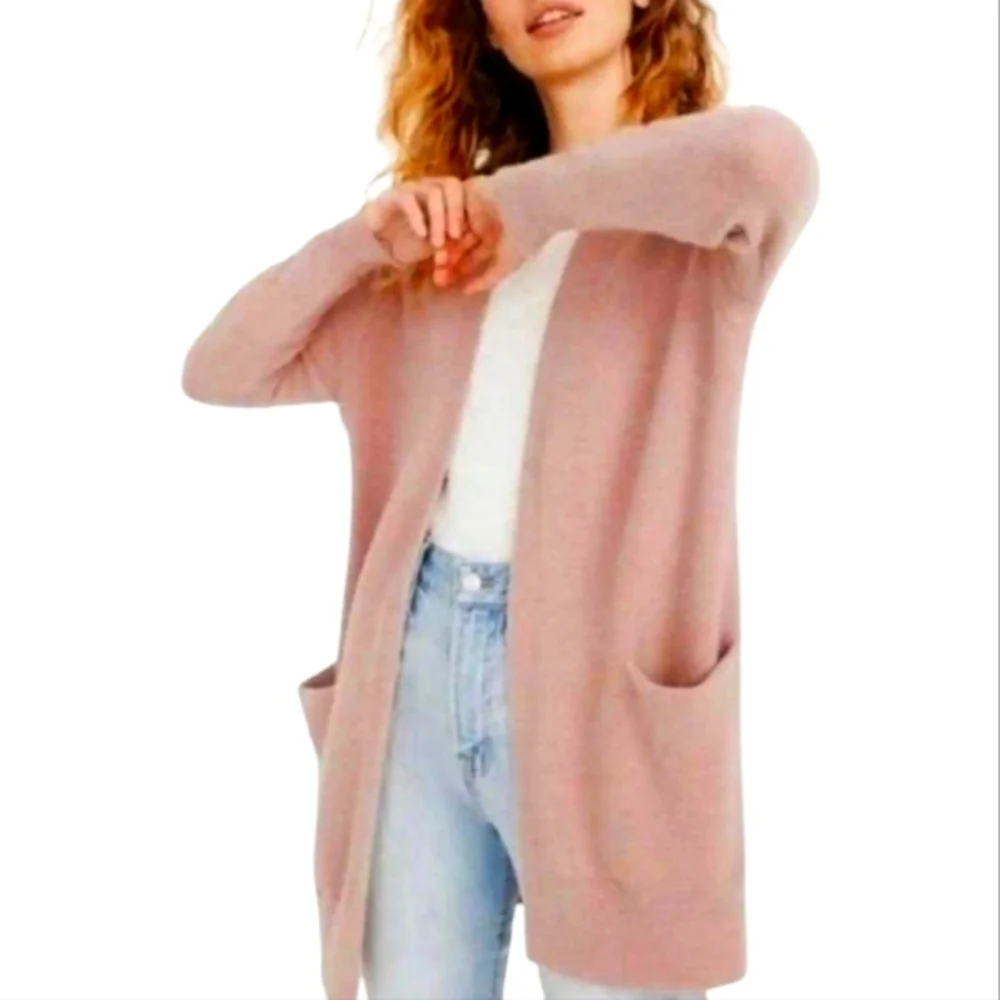 Madewell Kent Cardigan Sweater Heather Petal - Picture 3 of 8